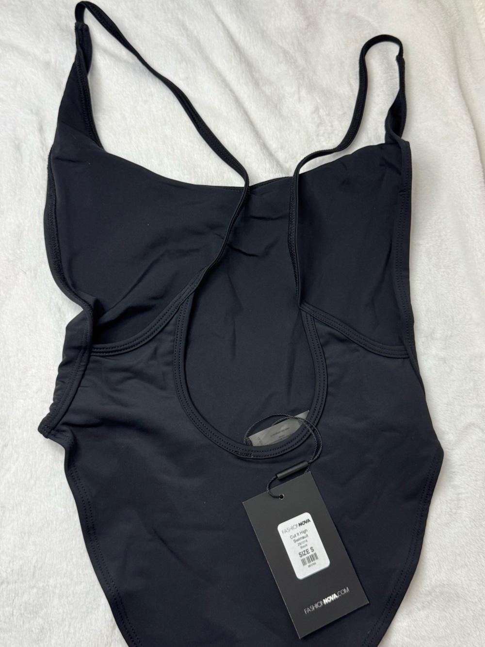 Fashion Nova Black One-Piece Swimsuit - Picture 2 of 2